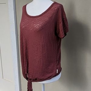 ⭐ 5/$25! Element Eden sheer front tie tee shirt